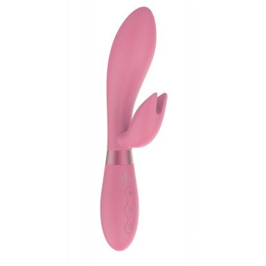 Розовый вибратор-кролик Indeep Malena - 21,5 см. фото 2