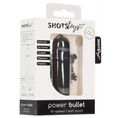 Черная вибропуля Power Bullet - 6,2 см. фото 2