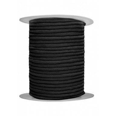 Черная веревка для связывания Bondage Rope - 100 м., фото