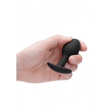 Черная анальная пробка N 89 Self Penetrating Butt Plug - 8,3 см. фото 2