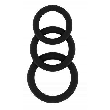 Набор из 3 чёрных эрекционных колец SONO No.25, фото