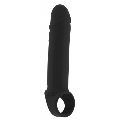 Чёрная удлиняющая насадка Stretchy Penis Extension No.31, фото
