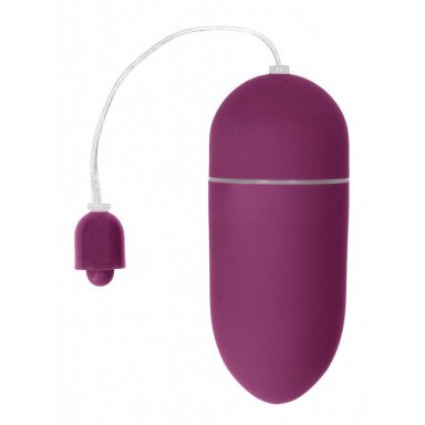 Фиолетовое гладкое виброяйцо Vibrating Egg - 8 см., фото