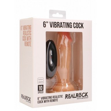 Телесный вибратор-реалистик Vibrating Realistic Cock 6 - 15 см. фото 3