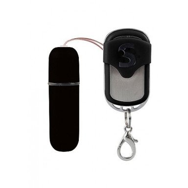Черная вибропуля Remote Vibrating Bullet с пультом ДУ, фото