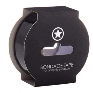 Черная лента Non Sticky Bondage Tape - 17,5 м., фото