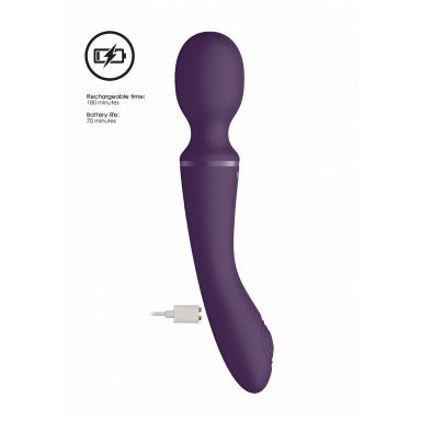 Фиолетовый вибромассажер Enora - 22 см. фото 2