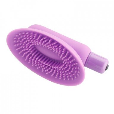 Фиолетовая вакумная помпа для клитора Naughty Kiss, фото
