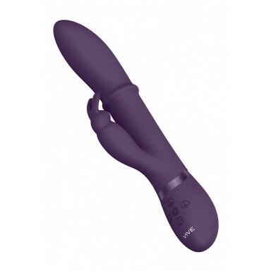 Фиолетовый вибратор-кролик Halo со стимулирующим кольцом - 24,5 см. фото 3