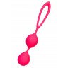 Ярко-розовые вагинальные шарики с петелькой, фото
