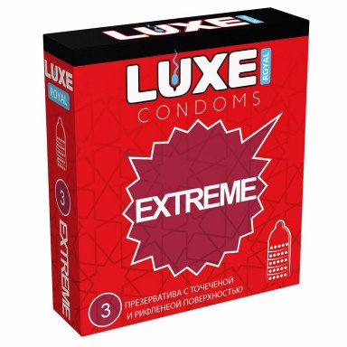 Текстурированные презервативы LUXE Royal Extreme - 3 шт., фото