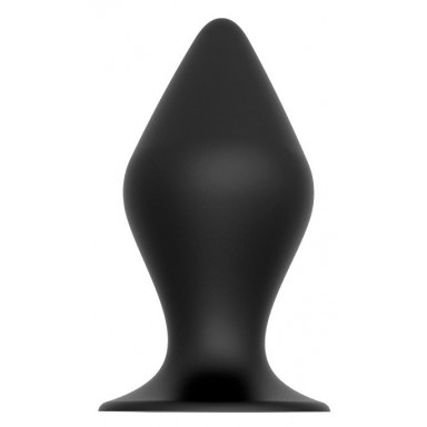 Черная анальная пробка PLUG WITH SUCTION CUP - 12,5 см., фото