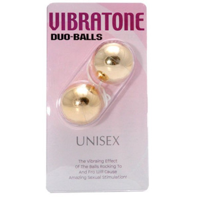 Шарики вагинальные золотые Vibratone dua-balls фото 2