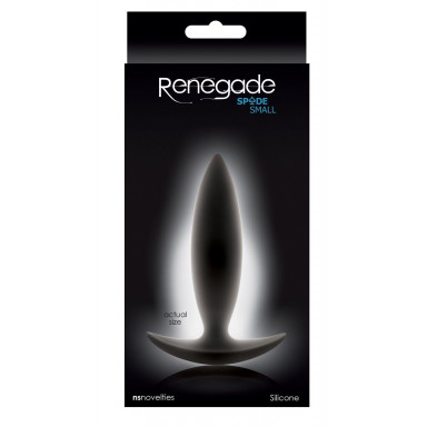 Чёрная анальная пробка для ношения Renegade Spades - 10,1 см. фото 2
