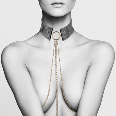 Чёрный ошейник с цепочками Desir Metallique Collar фото 2
