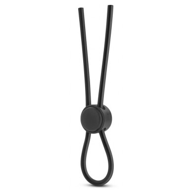 Черное силиконовое лассо на пенис SILICONE LOOP COCK RING, фото