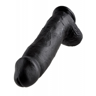 Чёрный фаллоимитатор-гигант 12 Cock with Balls - 30,5 см. фото 2