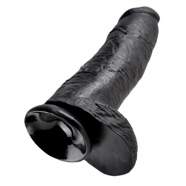 Чёрный фаллоимитатор-гигант 12 Cock with Balls - 30,5 см. фото 3