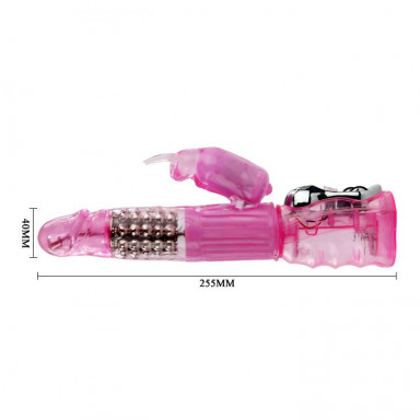 Розовый вибратор-ротатор Rabbit - 26 см. фото 5