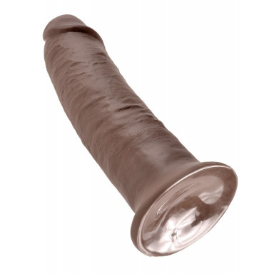 Коричневый фаллос-гигант 10 Cock - 25,4 см. фото 4