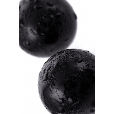 Чёрные гладкие вагинальные шарики из стекла фото 2