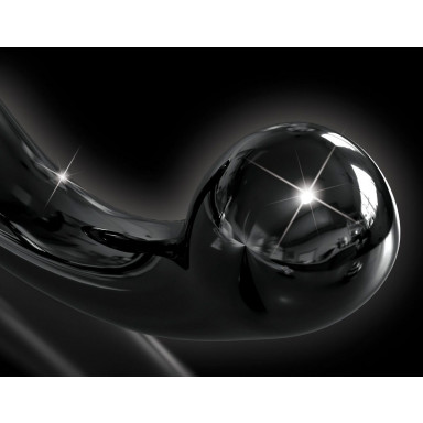 Черный стеклянный фаллоимитатор Icicles №87 с силиконовой присоской - 15,5 см. фото 3