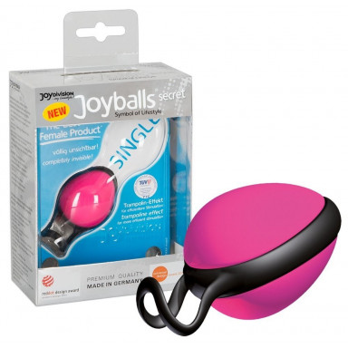 Розовый вагинальный шарик со смещенным центром тяжести Joyballs Secret, фото