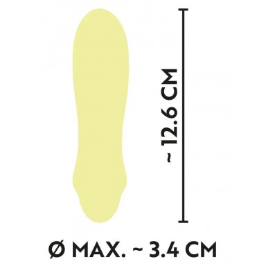 Желтый мини-вибратор Cuties 2.0 - 12,6 см. фото 2