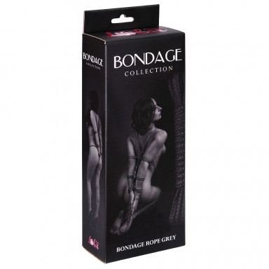 Серая веревка Bondage Collection Grey - 9 м. фото 2