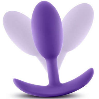 Фиолетовая анальная пробка Wearable Vibra Slim Plug Medium - 10,1 см. фото 3
