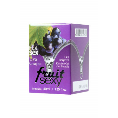Массажное масло FRUIT SEXY Grape с ароматом винограда и разогревающим эффектом - 40 мл. фото 2