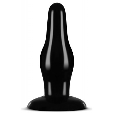Чёрная анальная пробка Pleasure Plug - 10,16 см., фото