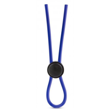 Синее эрекционное лассо Silicone Loop Cock Ring, фото