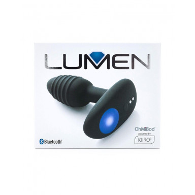 Черный интерактивный вибратор OhMiBod Lumen for Kiiroo с подсветкой - 10,2 см. фото 3