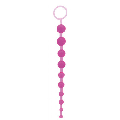 Фиолетовая анальная цепочка ORIENTAL JELLY BUTT BEADS 10.5 PURPLE - 26,7 см., фото