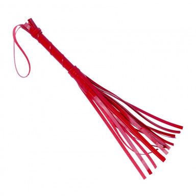 Красная лаковая плеть из искусственной кожи - 40 см., фото