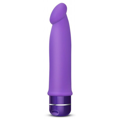 Фиолетовый вибромассажер Purity - 19 см., фото