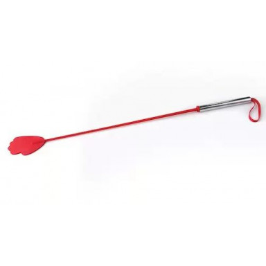 Красный стек с металлической хромированной ручкой - 62 см., фото
