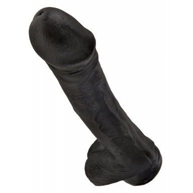 Чёрный фаллоимитатор на присоске 13 Cock with Balls - 35,6 см. фото 3