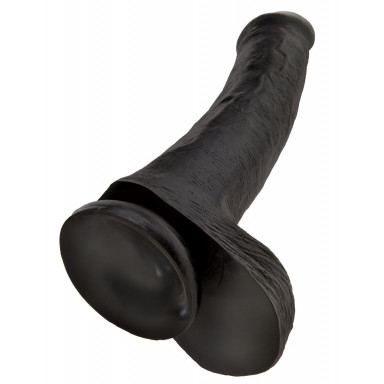 Чёрный фаллоимитатор на присоске 13 Cock with Balls - 35,6 см. фото 4