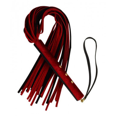 Красно-черная велюровая плеть Домино - 56 см., фото