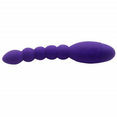 Фиолетовый анальный вибростимулятор-елочка Lovers Beads - 19 см. фото 2