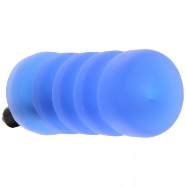 Голубой мастурбатор с вибрацией Zolo Backdoor Squeezable Vibrating Stroker, фото