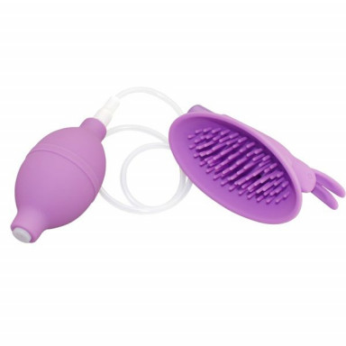Фиолетовая вакуумная помпа для клитора женская Naughty Rabbit, фото