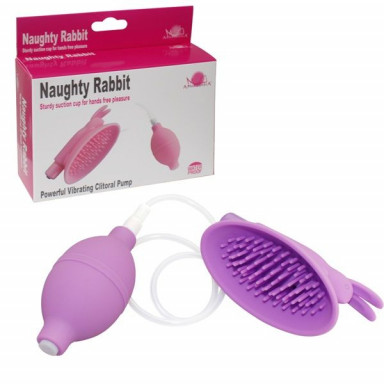Фиолетовая вакуумная помпа для клитора Naughty Rabbit фото 3