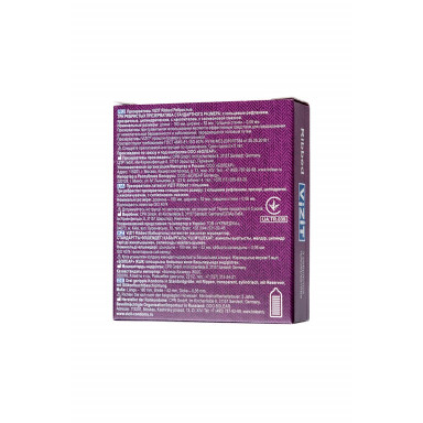 Ребристые презервативы VIZIT Ribbed - 3 шт. фото 3