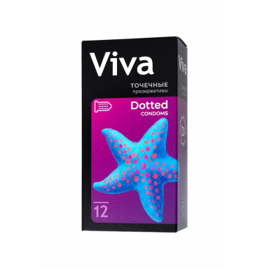 Презервативы с точечками VIVA Dotted - 12 шт. фото 2
