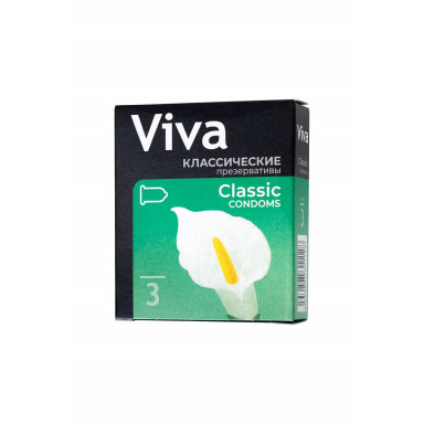 Классические гладкие презервативы VIVA Classic - 3 шт. фото 2