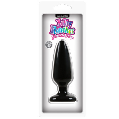 Средняя черная анальная пробка Jelly Rancher Pleasure Plug Medium - 12,7 см., фото