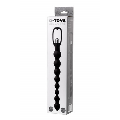 Черная анальная цепочка A-toys с вибрацией - 34 см. фото 3